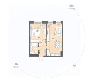 2-к квартира, сданный дом, 51м2, 3/9 этаж
