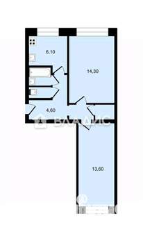 2-к квартира, вторичка, 45м2, 1/5 этаж