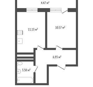 1-к квартира, вторичка, 32м2, 3/12 этаж