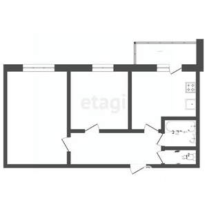 2-к квартира, вторичка, 50м2, 7/9 этаж