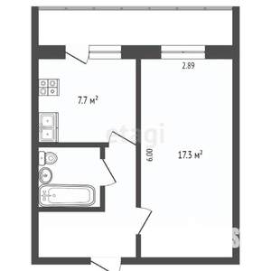 1-к квартира, вторичка, 36м2, 6/10 этаж