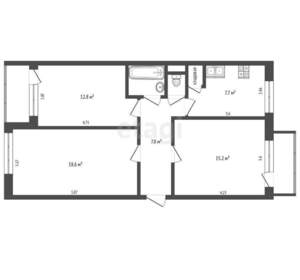 3-к квартира, вторичка, 67м2, 2/5 этаж