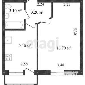 1-к квартира, вторичка, 31м2, 4/9 этаж