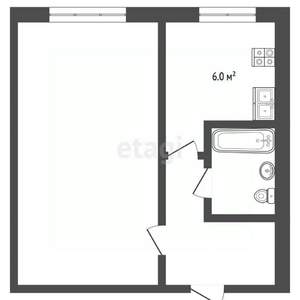 1-к квартира, вторичка, 21м2, 1/5 этаж