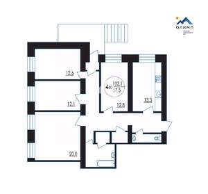 4-к квартира, вторичка, 102м2, 1/5 этаж