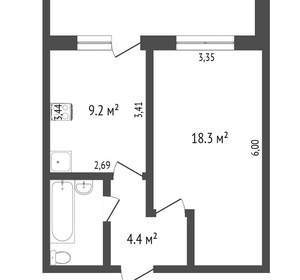 1-к квартира, вторичка, 43м2, 10/12 этаж