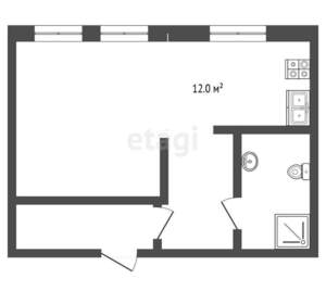 1-к квартира, вторичка, 29м2, 2/4 этаж