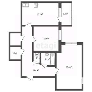 2-к квартира, вторичка, 73м2, 2/10 этаж