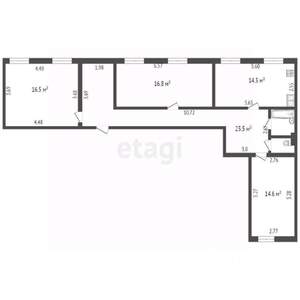 3-к квартира, вторичка, 90м2, 2/3 этаж