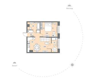 1-к квартира, вторичка, 47м2, 10/15 этаж