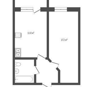 1-к квартира, вторичка, 39м2, 2/9 этаж