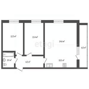 3-к квартира, вторичка, 64м2, 3/5 этаж