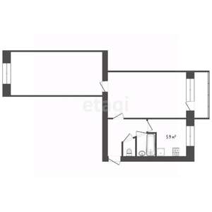2-к квартира, вторичка, 46м2, 4/5 этаж