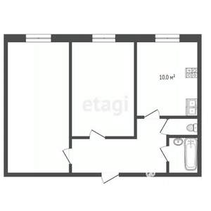 2-к квартира, вторичка, 45м2, 5/5 этаж