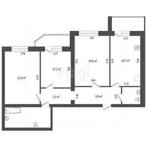 3-к квартира, вторичка, 98м2, 5/11 этаж