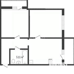 2-к квартира, вторичка, 45м2, 3/11 этаж