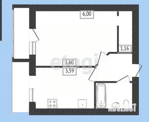 1-к квартира, вторичка, 33м2, 4/4 этаж
