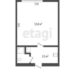 Студия квартира, вторичка, 19м2, 5/5 этаж