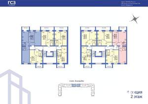 3-к квартира, строящийся дом, 69м2, 1/10 этаж