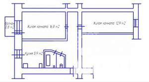 2-к квартира, вторичка, 45м2, 2/5 этаж