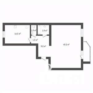 2-к квартира, вторичка, 78м2, 1/13 этаж