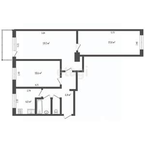 3-к квартира, вторичка, 60м2, 4/5 этаж