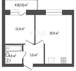1-к квартира, вторичка, 42м2, 4/10 этаж