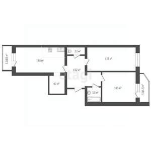 2-к квартира, вторичка, 78м2, 8/14 этаж