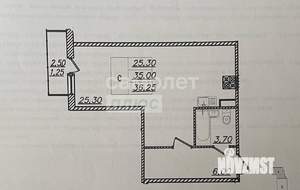 Студия квартира, вторичка, 35м2, 13/16 этаж