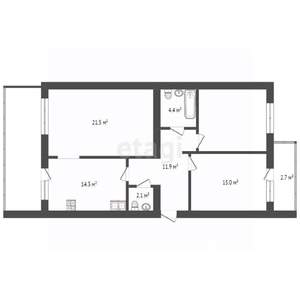 3-к квартира, вторичка, 91м2, 1/6 этаж