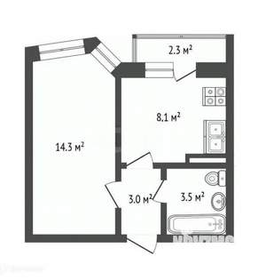 1-к квартира, вторичка, 29м2, 11/16 этаж