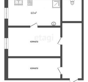 2-к квартира, вторичка, 37м2, 2/2 этаж