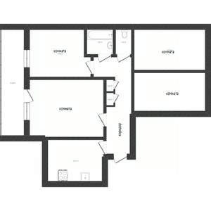 4-к квартира, вторичка, 74м2, 4/9 этаж