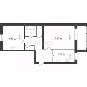 2-к квартира, вторичка, 52м2, 5/5 этаж