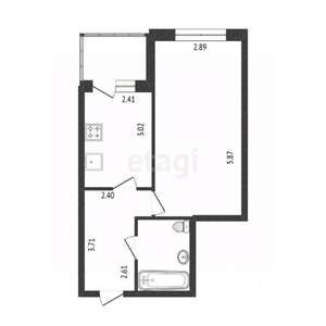 1-к квартира, вторичка, 37м2, 3/10 этаж