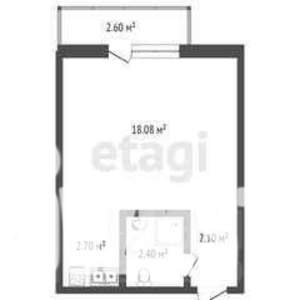 Студия квартира, вторичка, 26м2, 1/9 этаж