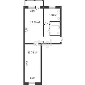 2-к квартира, вторичка, 48м2, 3/5 этаж