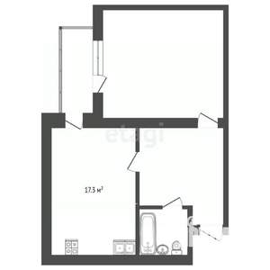 1-к квартира, вторичка, 55м2, 3/10 этаж