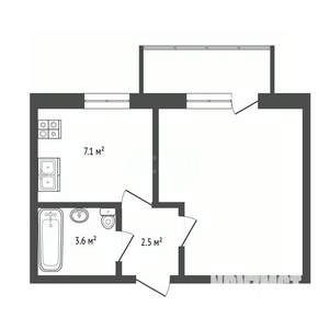 1-к квартира, вторичка, 28м2, 8/9 этаж