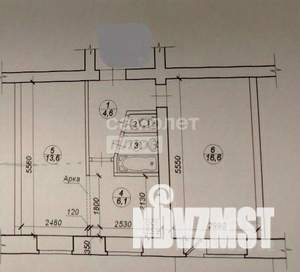 2-к квартира, вторичка, 44м2, 3/5 этаж