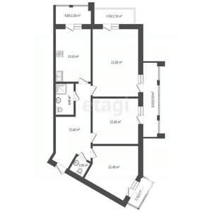 3-к квартира, вторичка, 87м2, 2/5 этаж