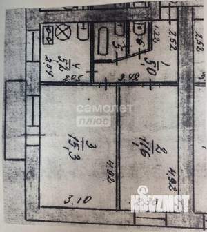 2-к квартира, вторичка, 40м2, 3/5 этаж