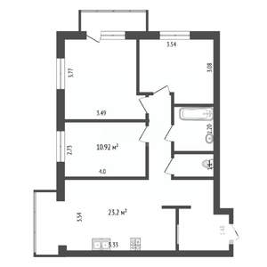 3-к квартира, вторичка, 77м2, 4/8 этаж