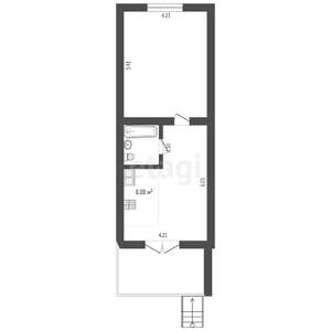 1-к квартира, вторичка, 48м2, 1/10 этаж