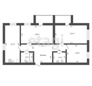 3-к квартира, вторичка, 77м2, 3/4 этаж