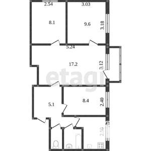4-к квартира, вторичка, 59м2, 4/5 этаж