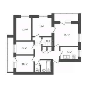 5-к квартира, вторичка, 97м2, 2/9 этаж