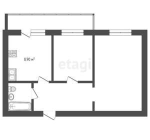 2-к квартира, вторичка, 48м2, 10/10 этаж