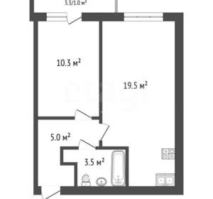 1-к квартира, вторичка, 39м2, 4/14 этаж
