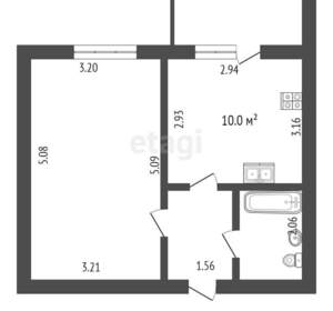 1-к квартира, вторичка, 32м2, 1/12 этаж